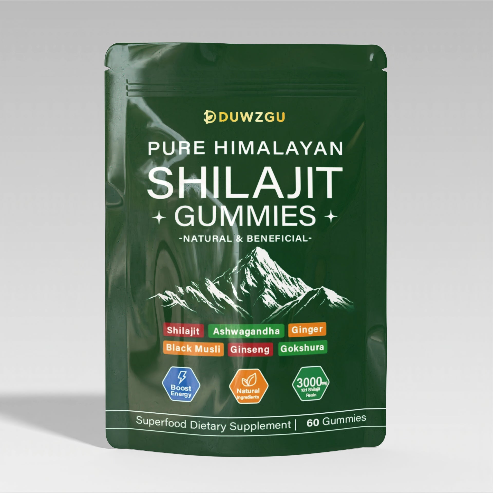 Shilajit Energy Gummies – Natural Vitality Boost  1 bag 60 Gums